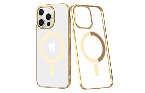 Newface iPhone 12 Pro Max Kılıf Element Magneticsafe Sert Kapak - Gold