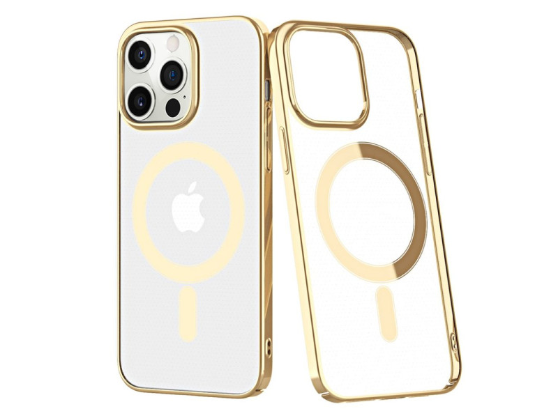 Newface iPhone 12 Pro Max Kılıf Element Magneticsafe Sert Kapak - Gold