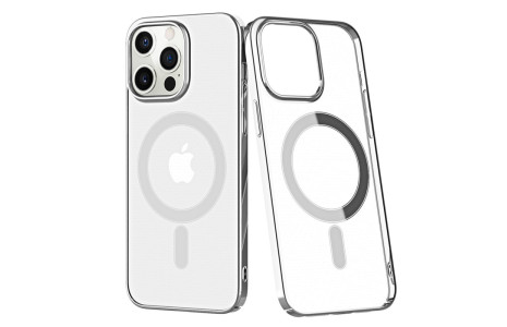 Newface iPhone 12 Pro Max Kılıf Element Magneticsafe Sert Kapak - Gümüş