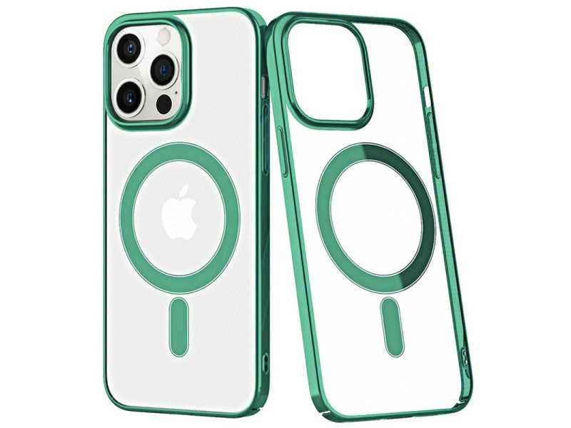 Newface iPhone 12 Pro Max Kılıf Element Magneticsafe Sert Kapak - Köknar Yeşili