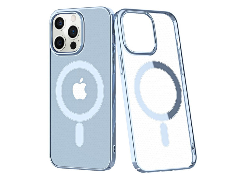 Newface iPhone 12 Pro Max Kılıf Element Magneticsafe Sert Kapak - Sierra Blue