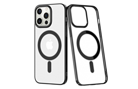 Newface iPhone 12 Pro Max Kılıf Element Magneticsafe Sert Kapak - Siyah
