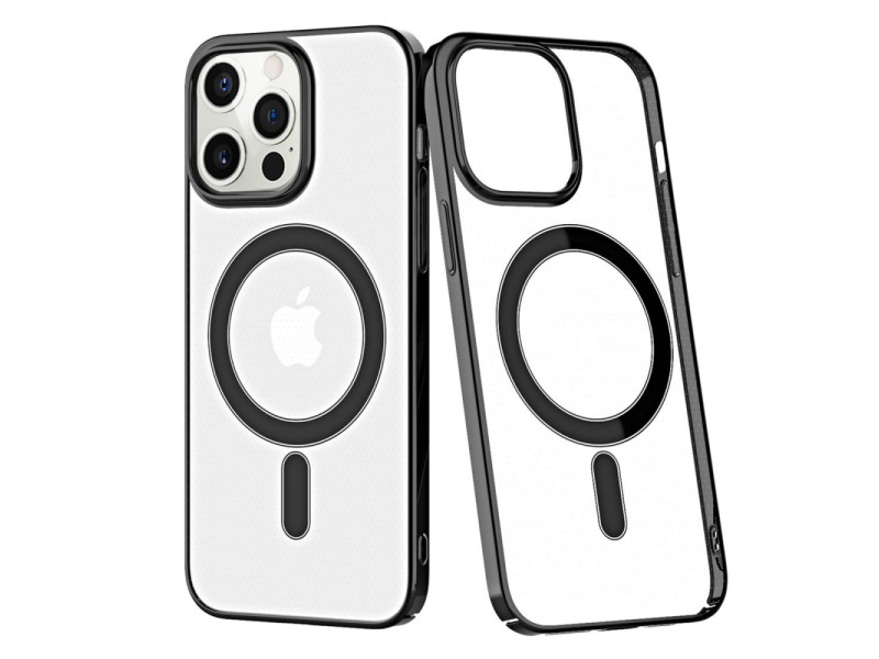 Newface iPhone 12 Pro Max Kılıf Element Magneticsafe Sert Kapak - Siyah