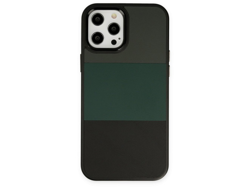 Newface iPhone 12 Pro Max Kılıf King Kapak - Gri-Siyah