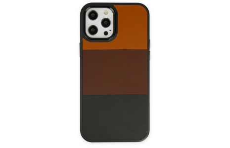 Newface iPhone 12 Pro Max Kılıf King Kapak - Taba-Siyah