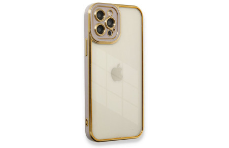 Newface iPhone 12 Pro Max Kılıf Liva Lens Silikon - Lila