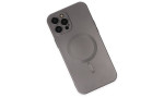 Newface iPhone 12 Pro Max Kılıf Moshi Lens Magneticsafe Silikon - Füme
