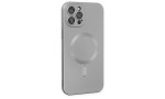 Newface iPhone 12 Pro Max Kılıf Moshi Lens Magneticsafe Silikon - Gümüş