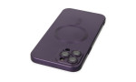 Newface iPhone 12 Pro Max Kılıf Moshi Lens Magneticsafe Silikon - Mor