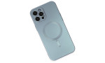 Newface iPhone 12 Pro Max Kılıf Moshi Lens Magneticsafe Silikon - Sierra Blue