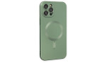 Newface iPhone 12 Pro Max Kılıf Moshi Lens Magneticsafe Silikon - Yeşil