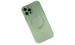 Newface iPhone 12 Pro Max Kılıf Moshi Lens Magneticsafe Silikon - Yeşil