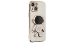 Newface iPhone 13 Kılıf Aston Stand Silikon - Beyaz