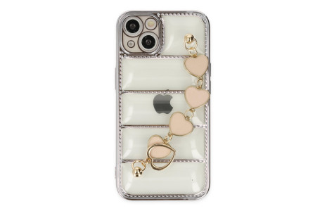 Newface iPhone 13 Kılıf Berlin Elcekli Silikon - Gümüş
