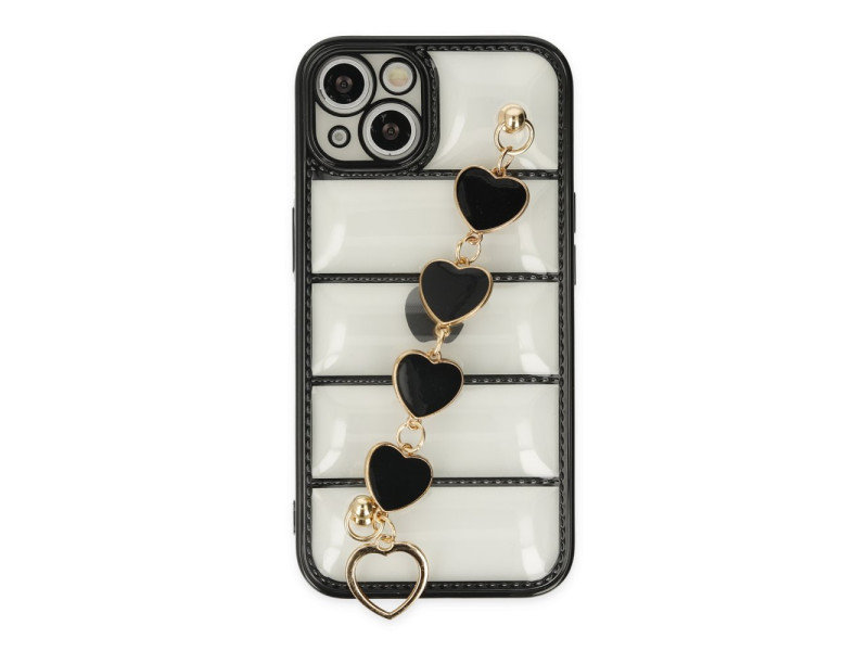 Newface iPhone 13 Kılıf Berlin Elcekli Silikon - Siyah