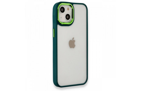 Newface iPhone 14 Plus Kılıf Dora Kapak - Haki Yeşil