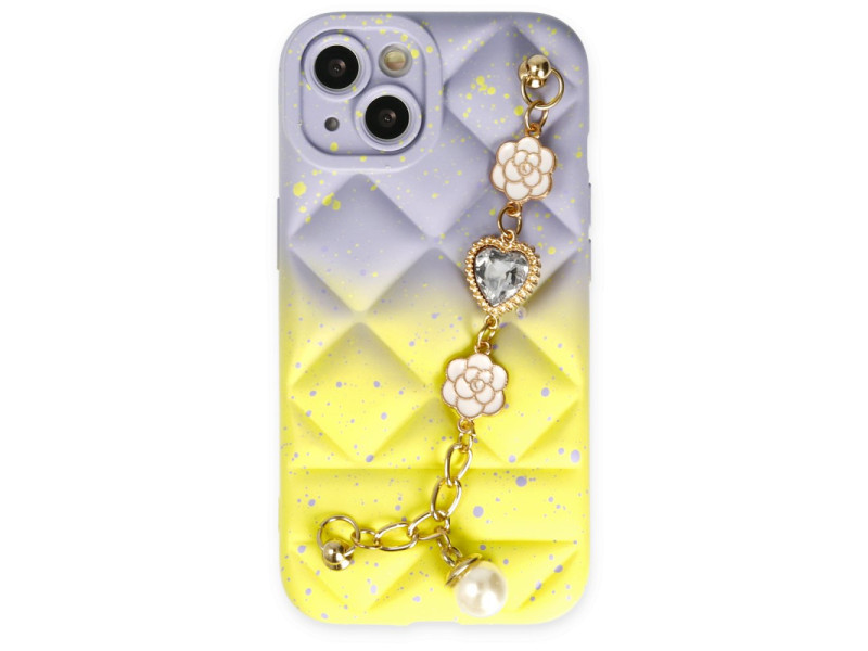 Newface iPhone 13 Kılıf Mozart Elcekli Silikon - Sarı