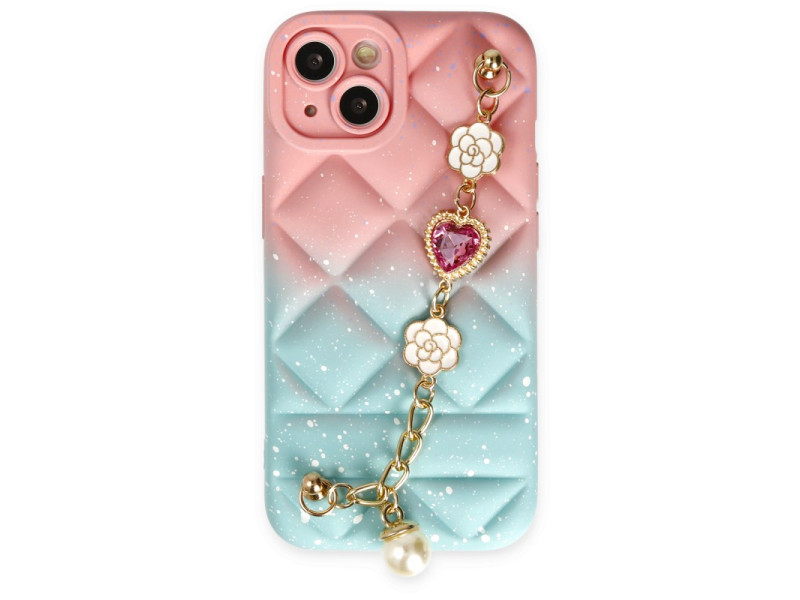 Newface iPhone 13 Kılıf Mozart Elcekli Silikon - Turkuaz