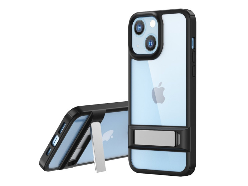 Newface iPhone 13 Kılıf Rolet Stand Kapak - Siyah