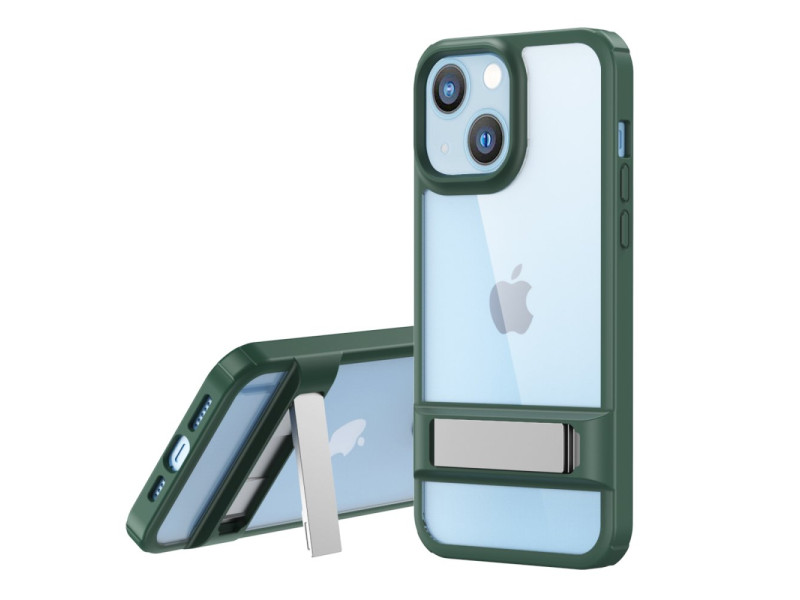 Newface iPhone 13 Kılıf Rolet Stand Kapak - Yeşil