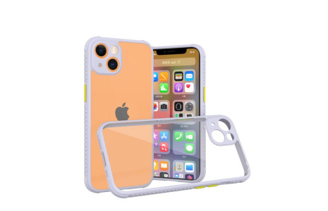 Newface iPhone 13 Mini Kılıf Miami Şeffaf Silikon - Lila
