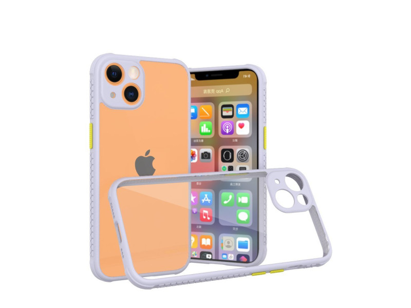 Newface iPhone 13 Mini Kılıf Miami Şeffaf Silikon - Lila