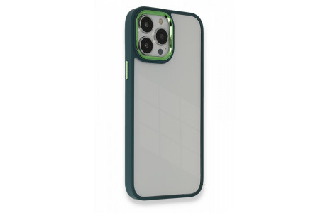Newface iPhone 14 Pro Max Kılıf Dora Kapak - Haki Yeşil