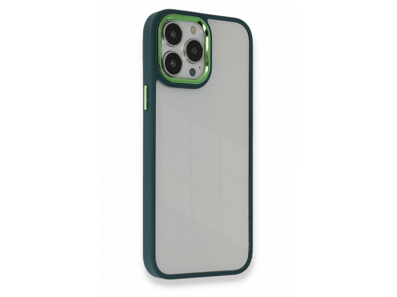 Newface iPhone 14 Pro Max Kılıf Dora Kapak - Haki Yeşil