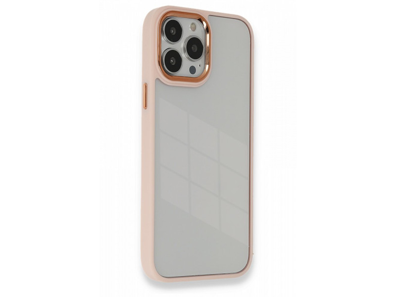 Newface iPhone 14 Pro Max Kılıf Dora Kapak - Pudra