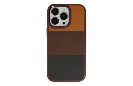 Newface iPhone 13 Pro Kılıf King Kapak - Bordo-Siyah