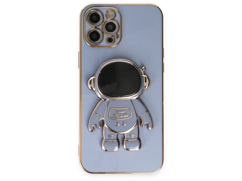 Newface iPhone 13 Pro Max Kılıf Aston Stand Silikon - Mavi