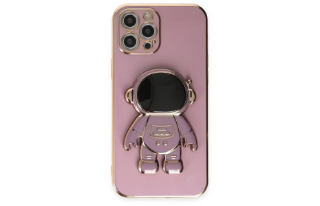 Newface iPhone 13 Pro Max Kılıf Aston Stand Silikon - Mor