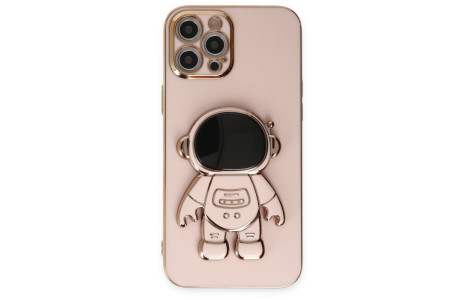 Newface iPhone 13 Pro Max Kılıf Aston Stand Silikon - Pembe