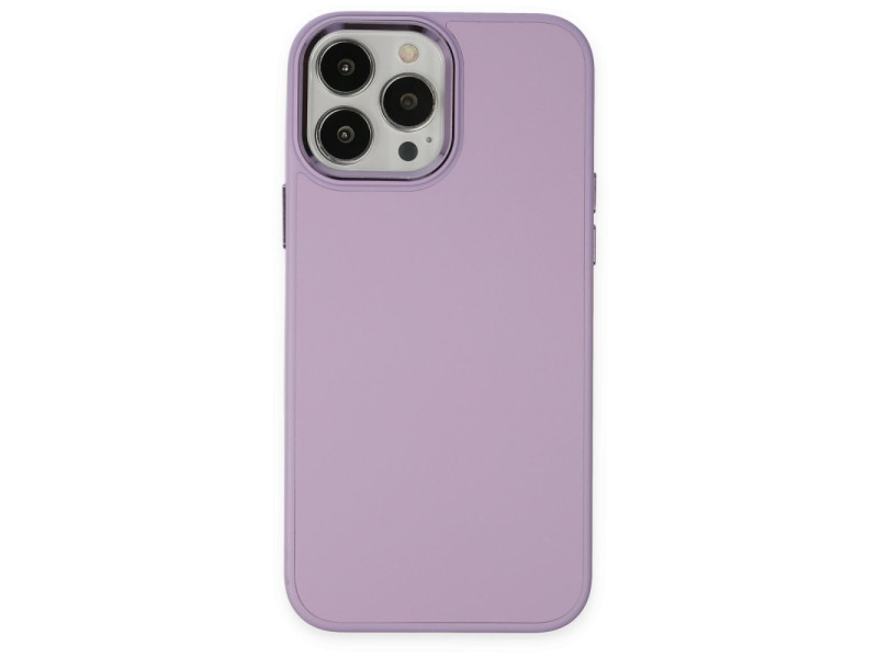 Newface iPhone 13 Pro Max Kılıf Asya Deri Silikon - Lila