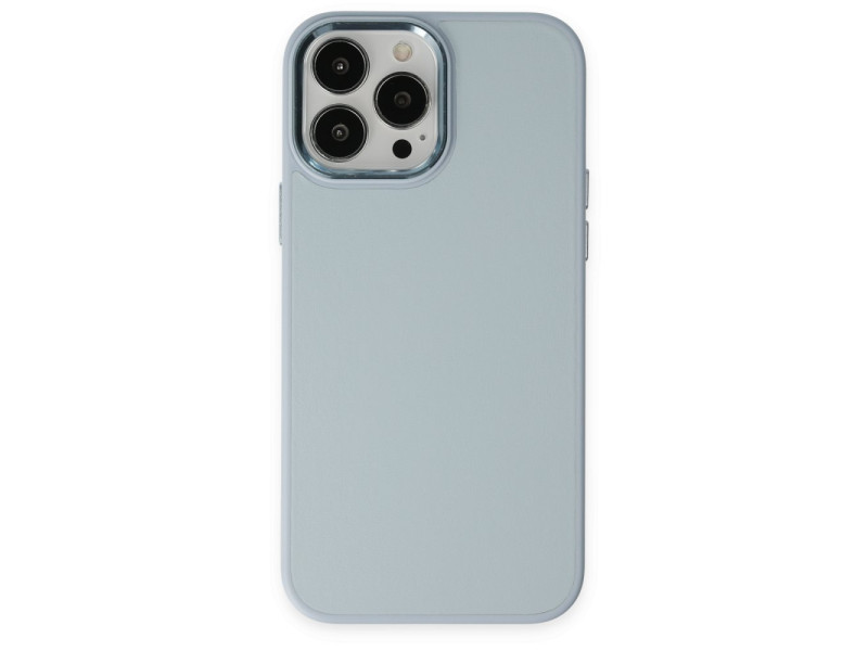 Newface iPhone 13 Pro Max Kılıf Asya Deri Silikon - Sierra Blue