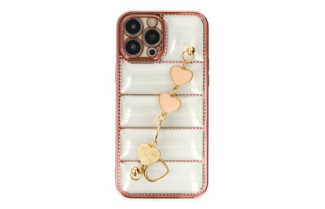 Newface iPhone 13 Pro Max Kılıf Berlin Elcekli Silikon - Rose