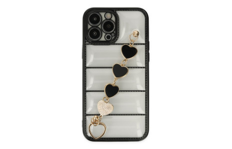 Newface iPhone 13 Pro Max Kılıf Berlin Elcekli Silikon - Siyah