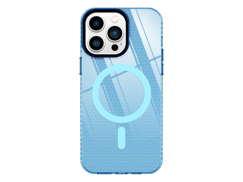 Newface iPhone 13 Pro Max Kılıf Beta Magneticsafe Silikon - Mavi
