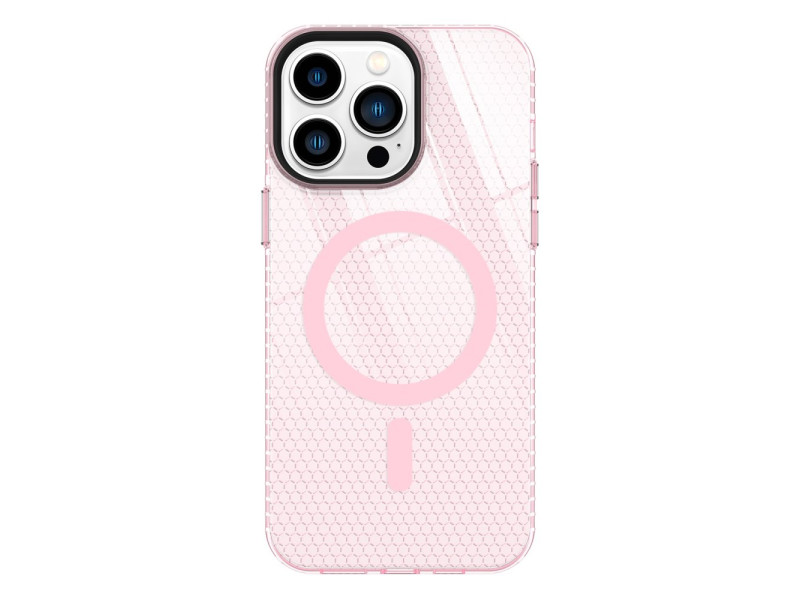 Newface iPhone 13 Pro Max Kılıf Beta Magneticsafe Silikon - Pembe