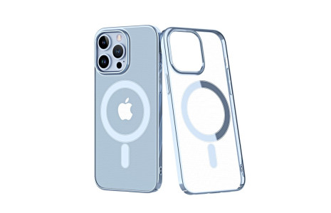 Newface iPhone 13 Pro Max Kılıf Element Magneticsafe Sert Kapak - Sierra Blue