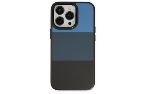 Newface iPhone 13 Pro Max Kılıf King Kapak - Mavi-Siyah