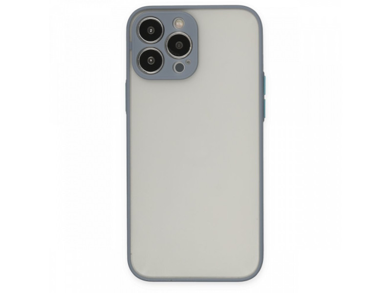 Newface iPhone 14 Pro Max Kılıf Montreal Silikon Kapak - Gri