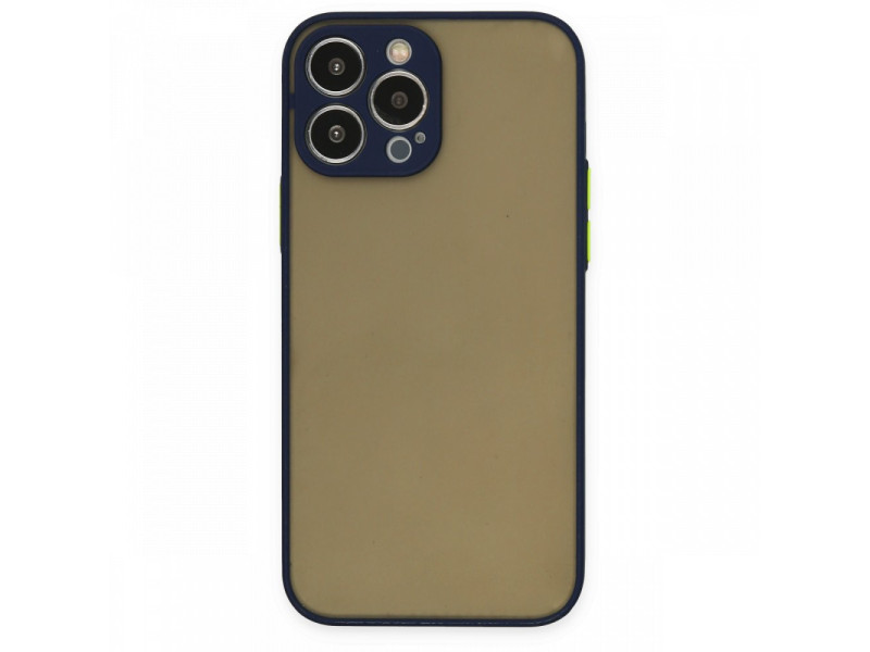 Newface iPhone 14 Pro Max Kılıf Montreal Silikon Kapak - Lacivert