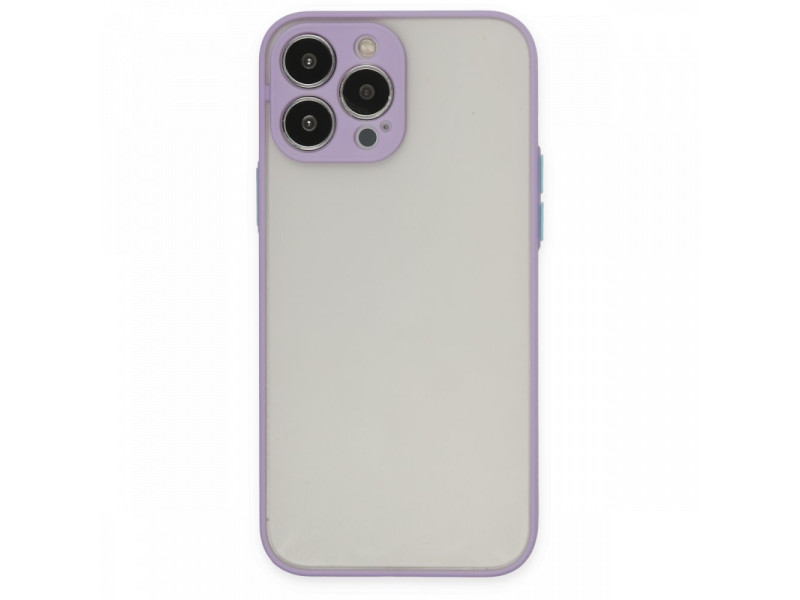 Newface iPhone 14 Pro Max Kılıf Montreal Silikon Kapak - Mor
