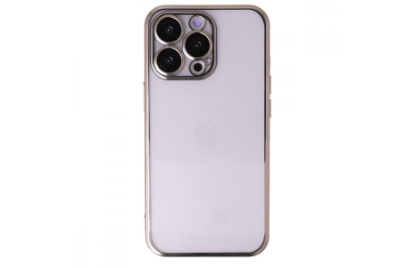 Newface iPhone 14 Pro Max Kılıf Razer Lensli Silikon - Gold