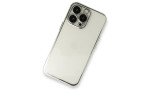 Newface iPhone 14 Pro Max Kılıf Razer Lensli Silikon - Gümüş