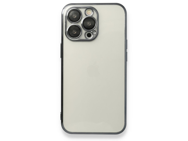 Newface iPhone 14 Pro Kılıf Razer Lensli Silikon - Siyah