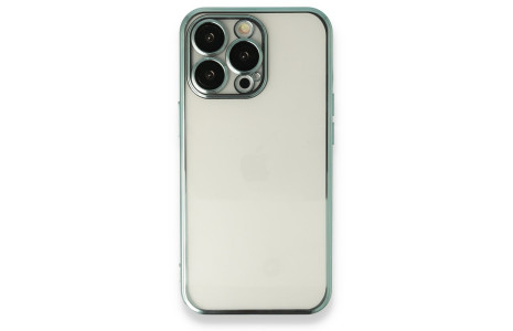 Newface iPhone 14 Pro Max Kılıf Razer Lensli Silikon - Yeşil