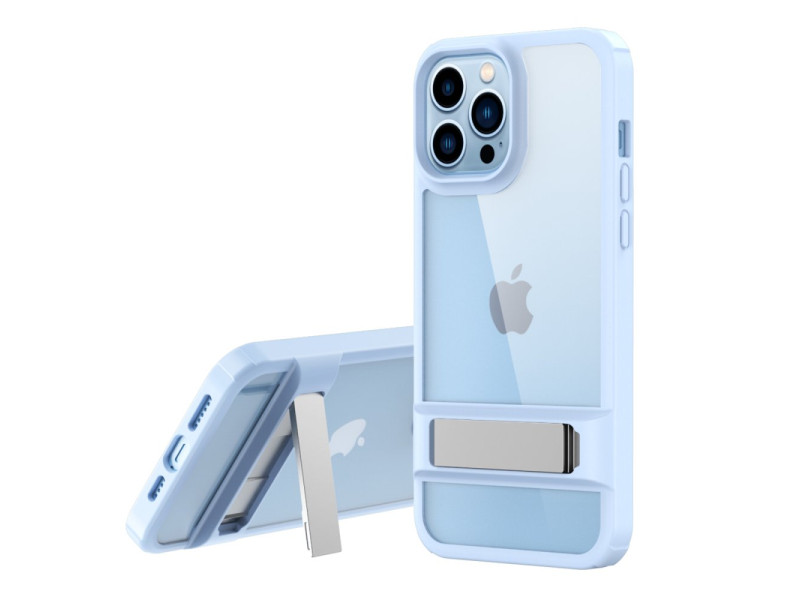 Newface iPhone 13 Pro Max Kılıf Rolet Stand Kapak - Sierra Blue