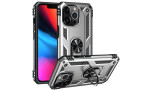 Newface iPhone 14 Pro Kılıf Sofya Yüzüklü Silikon Kapak - Gümüş